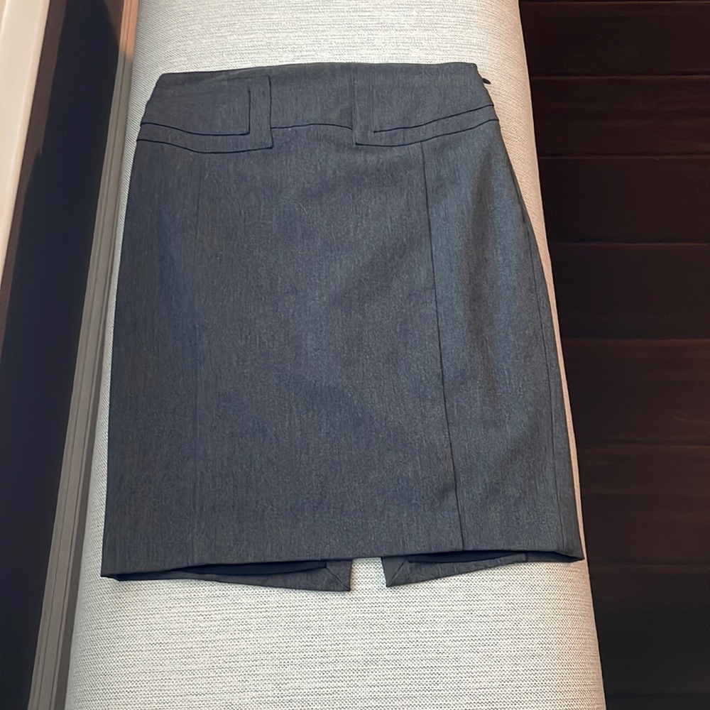 Charcoal Grey High Waisted Pencil Skirt